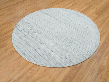 Modern / Contemporary hand-knotted wool rug in Ivory, 8' x 8' — SKU O065432 (view 3)