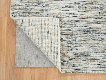 Beige 6'2" x 6'0" Modern and Contemporary Handloom Wool Rug - Sku: O065436