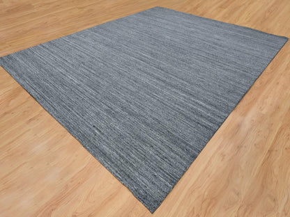 Modern / Contemporary hand-knotted wool rug in Gray, 12'1" x 15'1" — SKU O065454 (view 3)