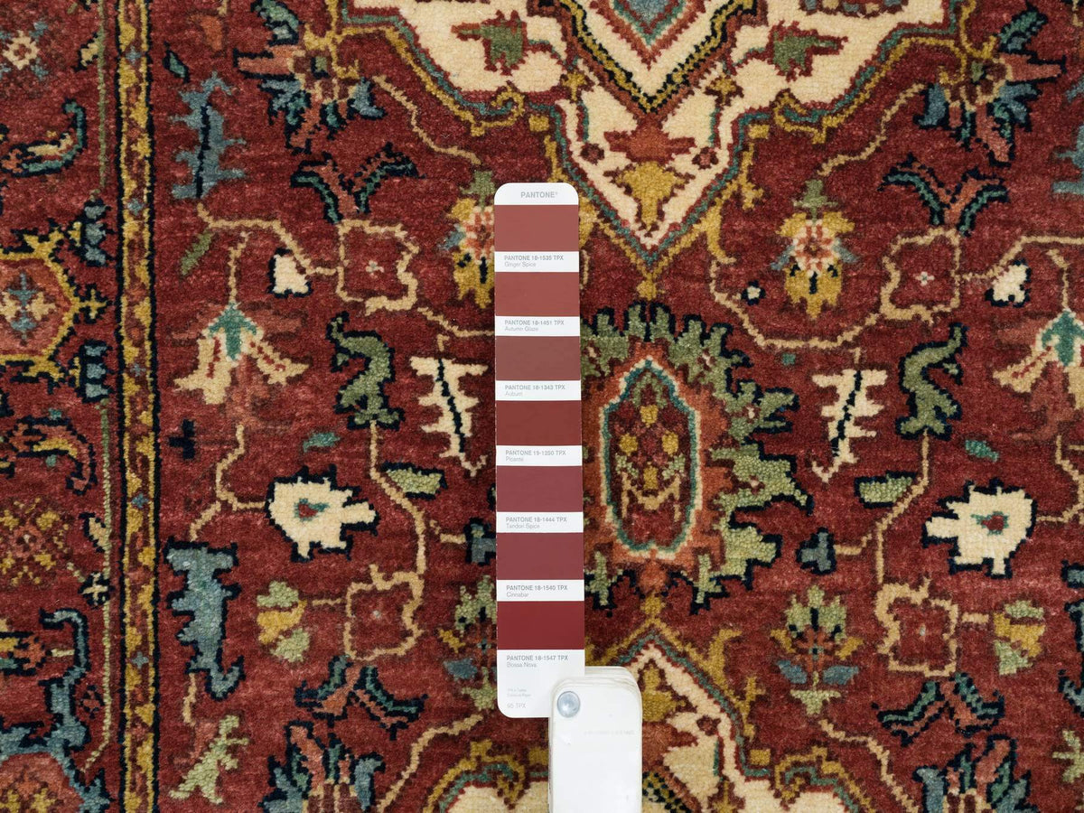 Heriz Heriz hand-knotted wool runner in Red, 2'7" x 18' — SKU O065470 (view 4)