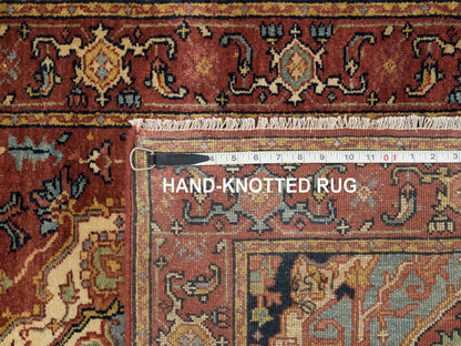 Heriz Heriz hand-knotted wool runner in Red, 2'7" x 18' — SKU O065470 (view 8)