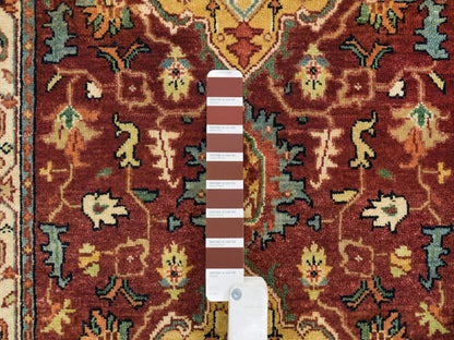 Heriz Heriz hand-knotted wool runner in Red & Cream, 2'7" x 12'1" — SKU O065478 (view 4)