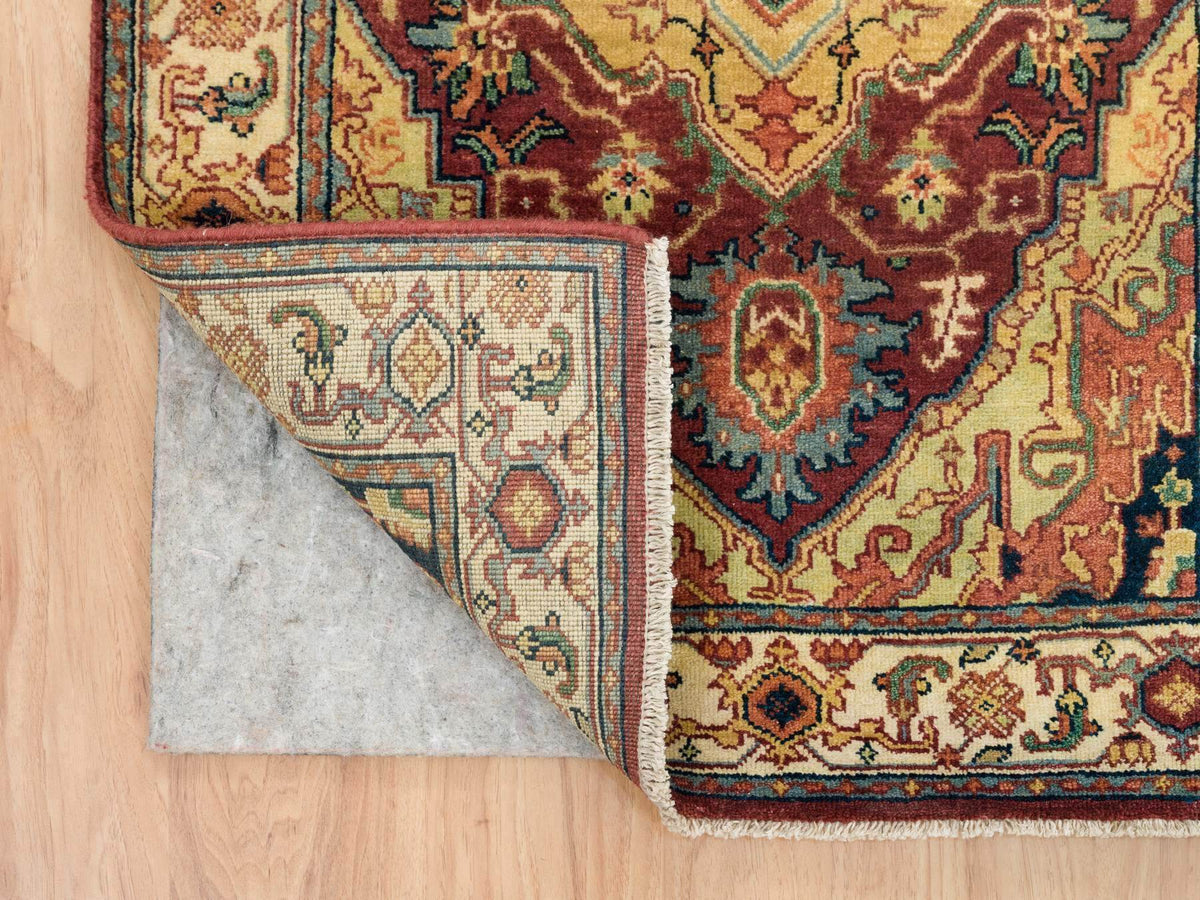 Heriz Heriz hand-knotted wool runner in Red & Cream, 2'7" x 22' — SKU O065496 (view 3)