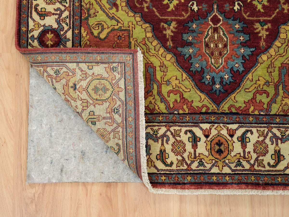 Heriz Heriz hand-knotted wool runner in Red & Cream, 3'10" x 12'1" — SKU O065499 (view 3)