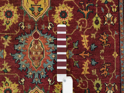 Heriz Heriz hand-knotted wool runner in Red & Cream, 3'10" x 12'1" — SKU O065499 (view 4)