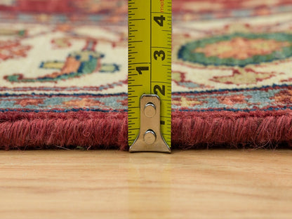 Heriz Heriz hand-knotted wool runner in Red & Cream, 3'10" x 12'1" — SKU O065499 (view 7)