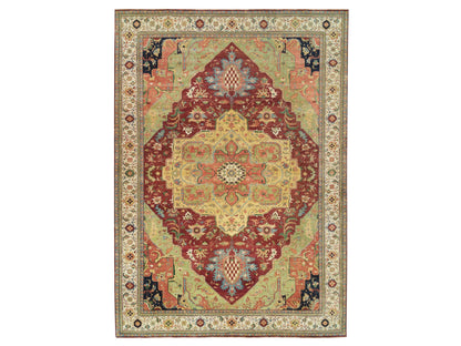 Heriz Heriz hand-knotted wool rug in Red & Ivory, 12' x 18'2" — SKU O065502