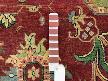 Heriz Heriz hand-knotted wool rug in Red & Ivory, 12' x 18'2" — SKU O065502 (view 7)