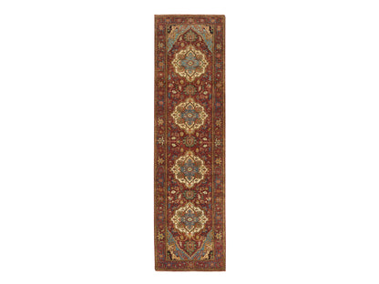 Heriz Heriz hand-knotted wool runner in Red, 2'7" x 10' — SKU O065503