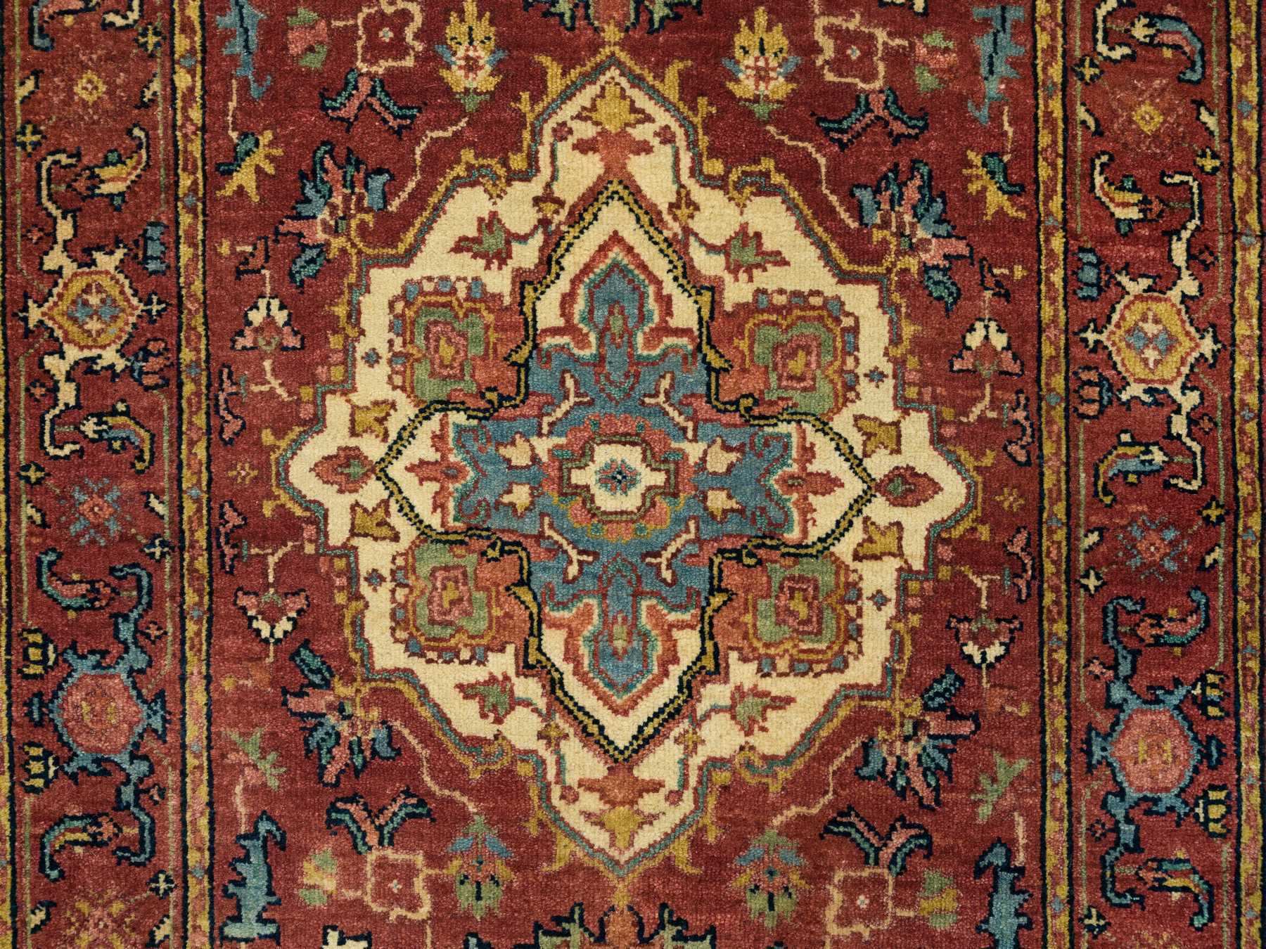 Heriz Heriz hand-knotted wool runner in Red, 2'7" x 10' — SKU O065503 (view 5)