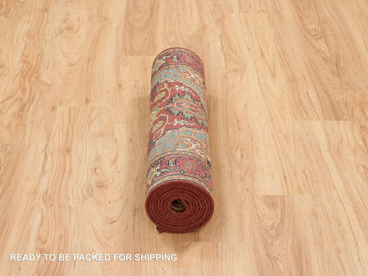 Heriz Heriz hand-knotted wool runner in Red, 2'7" x 10' — SKU O065503 (view 6)