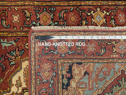 Heriz Heriz hand-knotted wool runner in Red, 2'7" x 10' — SKU O065503 (view 8)