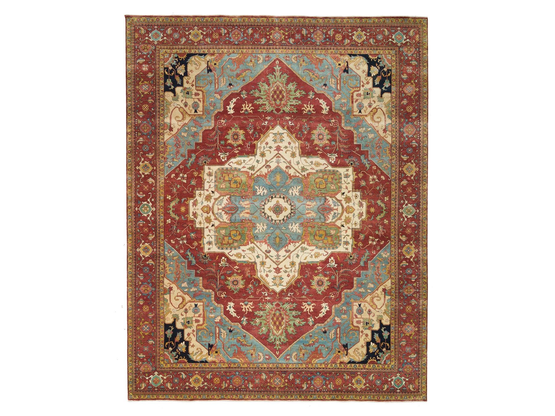 Heriz Heriz hand-knotted wool rug in Red, 12' x 15'2" — SKU O065509