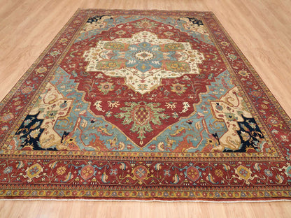 Heriz Heriz hand-knotted wool rug in Red, 12' x 15'2" — SKU O065509 (view 2)