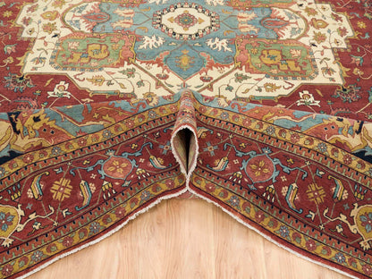 Heriz Heriz hand-knotted wool rug in Red, 12' x 15'2" — SKU O065509 (view 5)