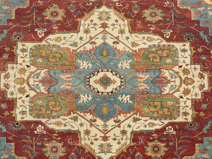 Heriz Heriz hand-knotted wool rug in Red, 12' x 15'2" — SKU O065509 (view 8)