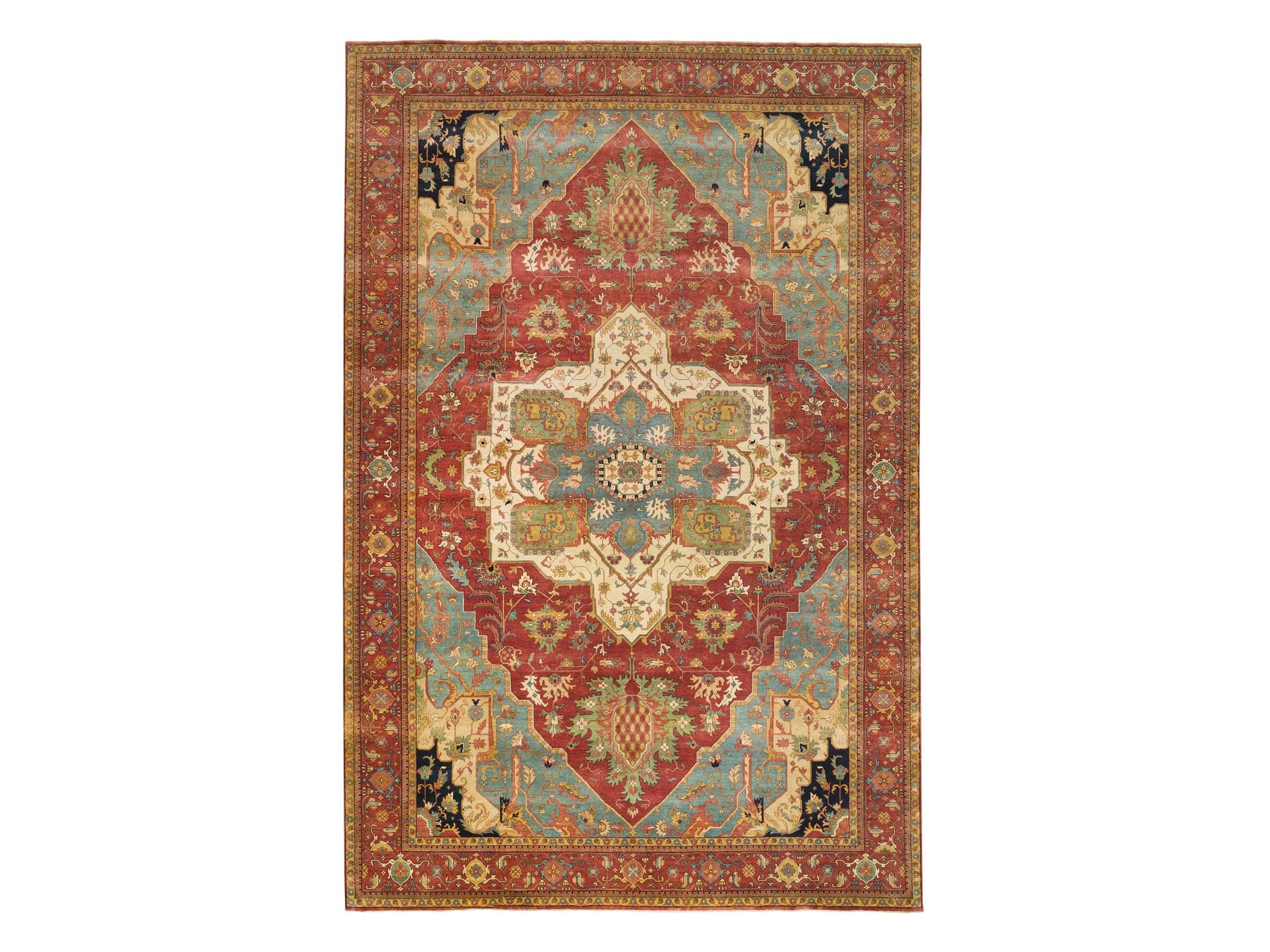 Heriz Heriz hand-knotted wool rug in Red, 12'1" x 18'2" — SKU O065511