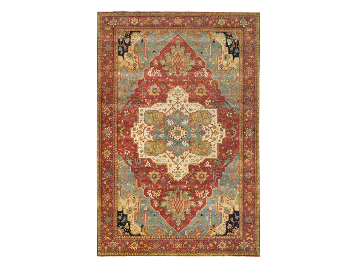 Heriz Heriz hand-knotted wool rug in Red, 12'1" x 18'2" — SKU O065511