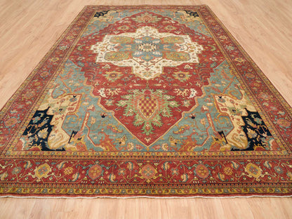 Heriz Heriz hand-knotted wool rug in Red, 12'1" x 18'2" — SKU O065511 (view 2)