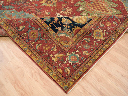 Heriz Heriz hand-knotted wool rug in Red, 12'1" x 18'2" — SKU O065511 (view 6)