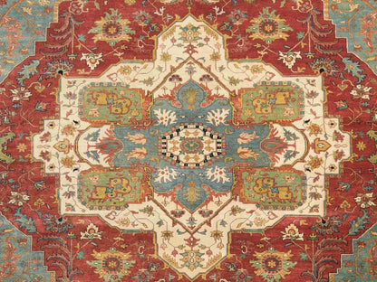 Heriz Heriz hand-knotted wool rug in Red, 12'1" x 18'2" — SKU O065511 (view 8)