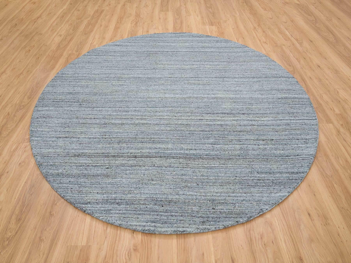 Modern / Contemporary hand-knotted wool rug in Gray, 8' x 8' — SKU O065552 (view 2)
