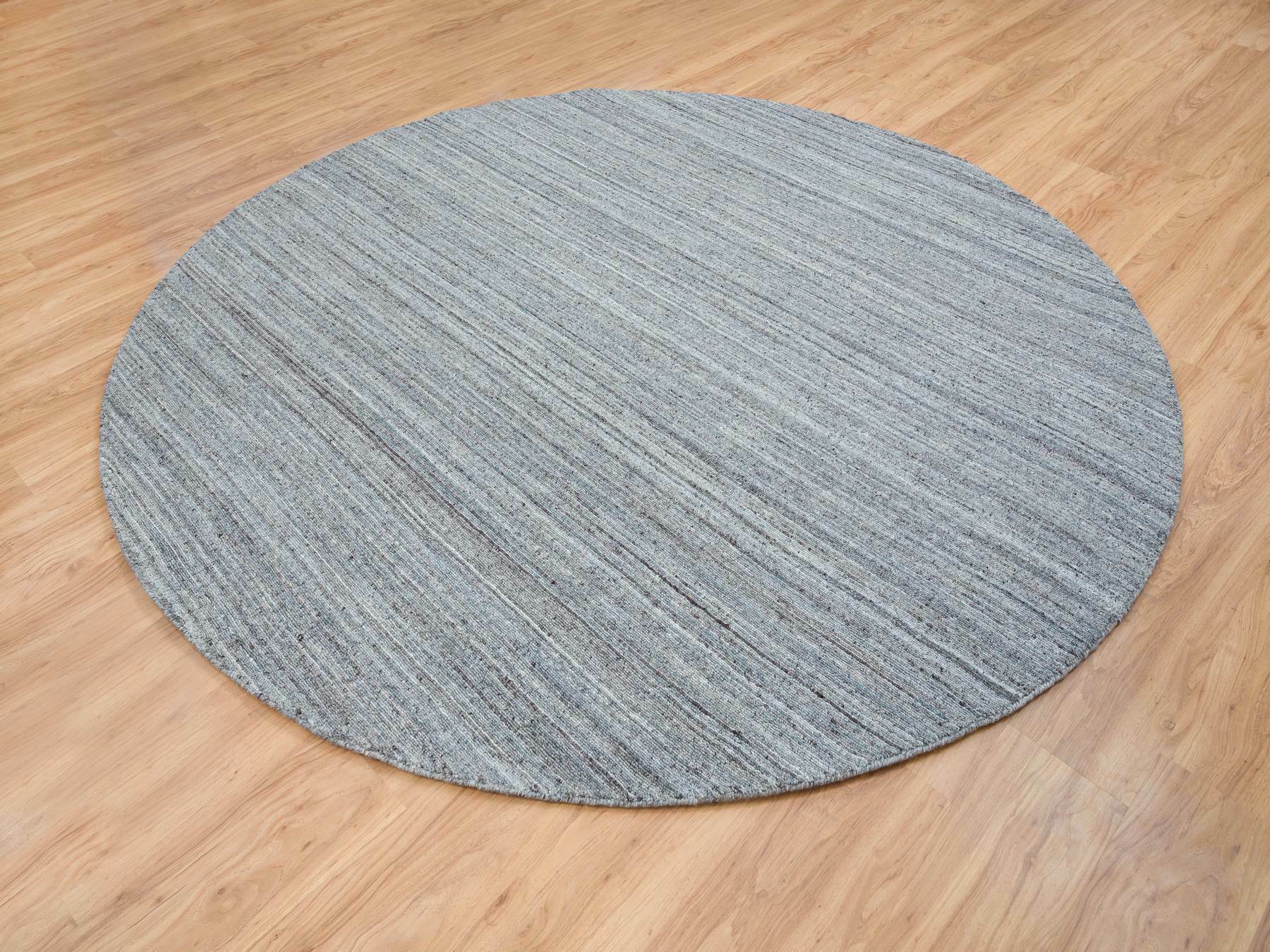 Modern / Contemporary hand-knotted wool rug in Gray, 8' x 8' — SKU O065552 (view 3)