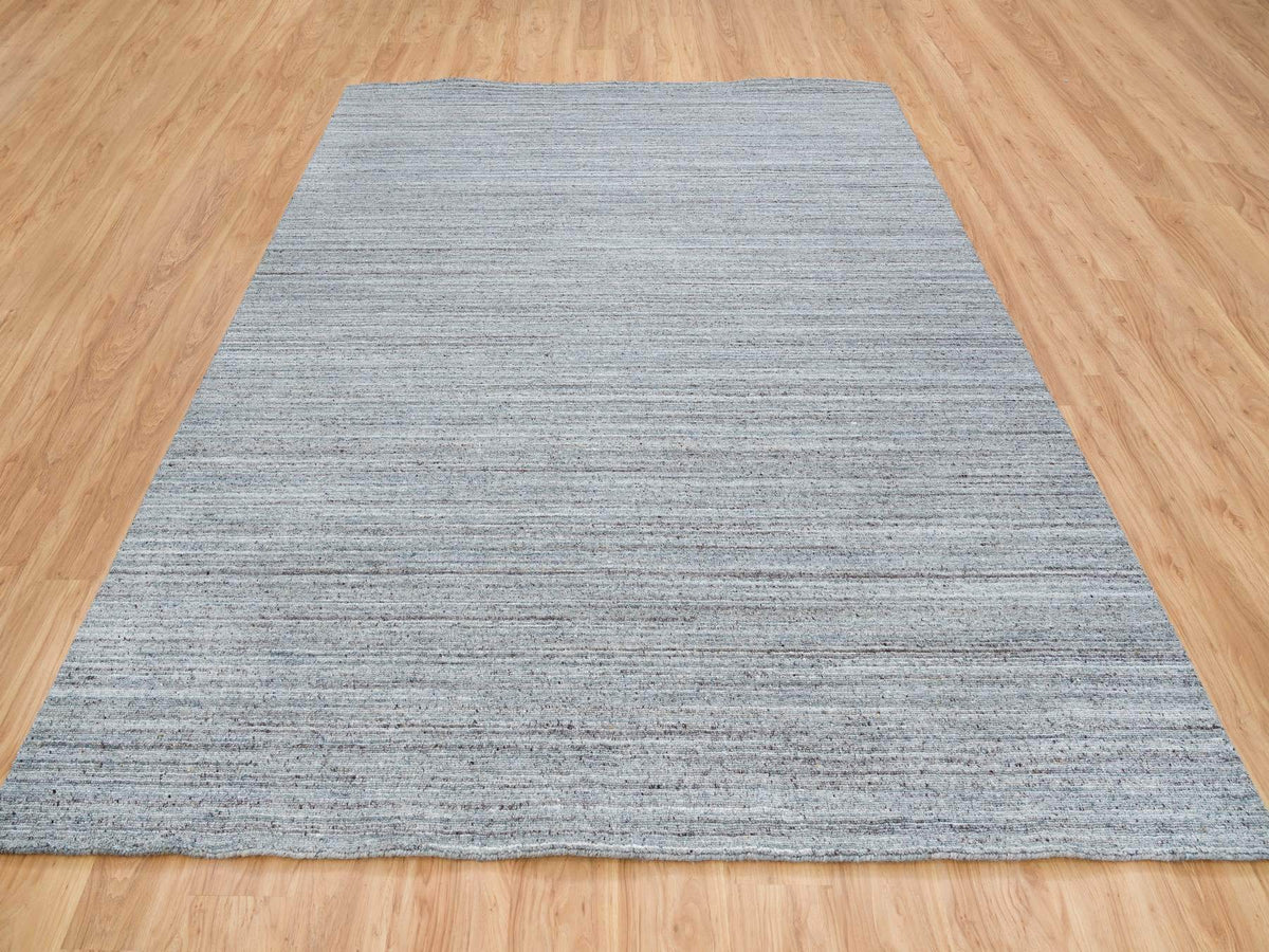 Modern / Contemporary hand-knotted wool rug in Gray, 8'1" x 10' — SKU O065555 (view 2)