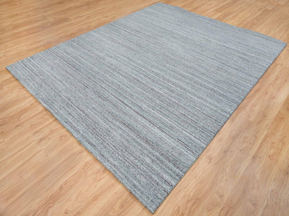 Modern / Contemporary hand-knotted wool rug in Gray, 8'1" x 10' — SKU O065555 (view 3)