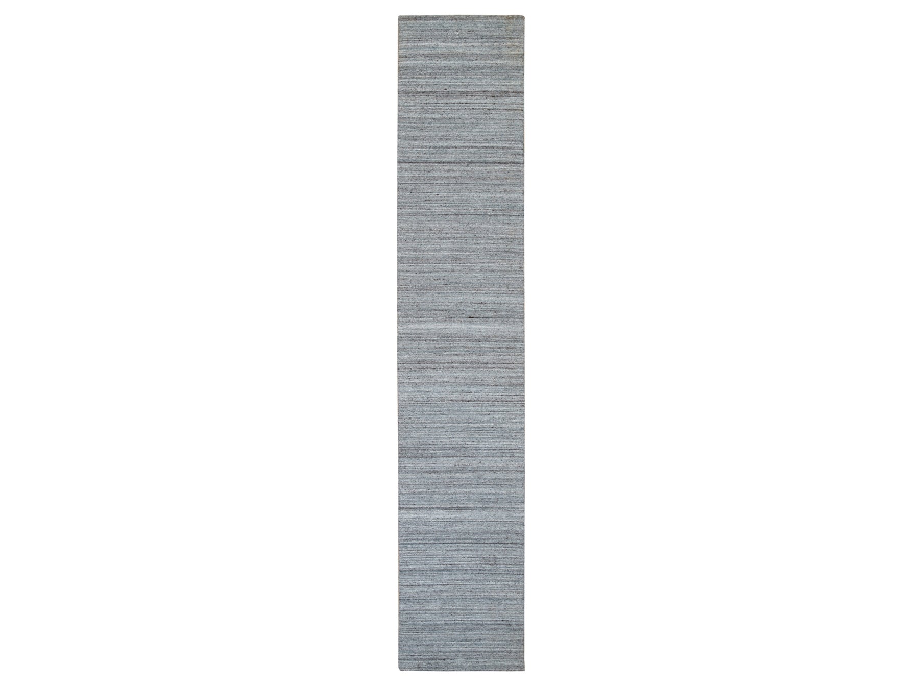 Gray 2'7" x 14'0" Modern / Contemporary Handloom Wool Rug - Sku: O065557