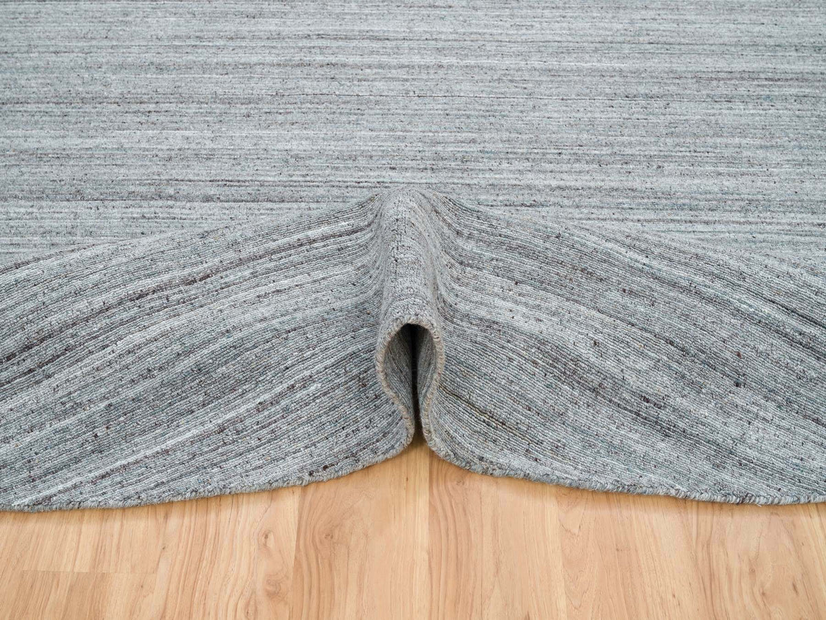 Modern / Contemporary hand-knotted wool rug in Gray, 11'10" x 11'10" — SKU O065559 (view 5)