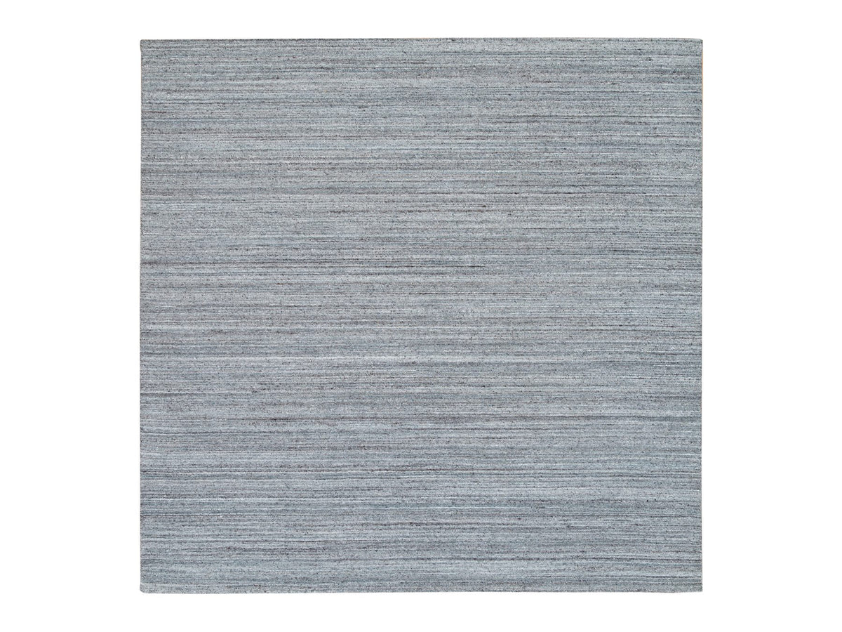 Modern / Contemporary hand-knotted wool rug in Gray, 8'1" x 8'1" — SKU O065561