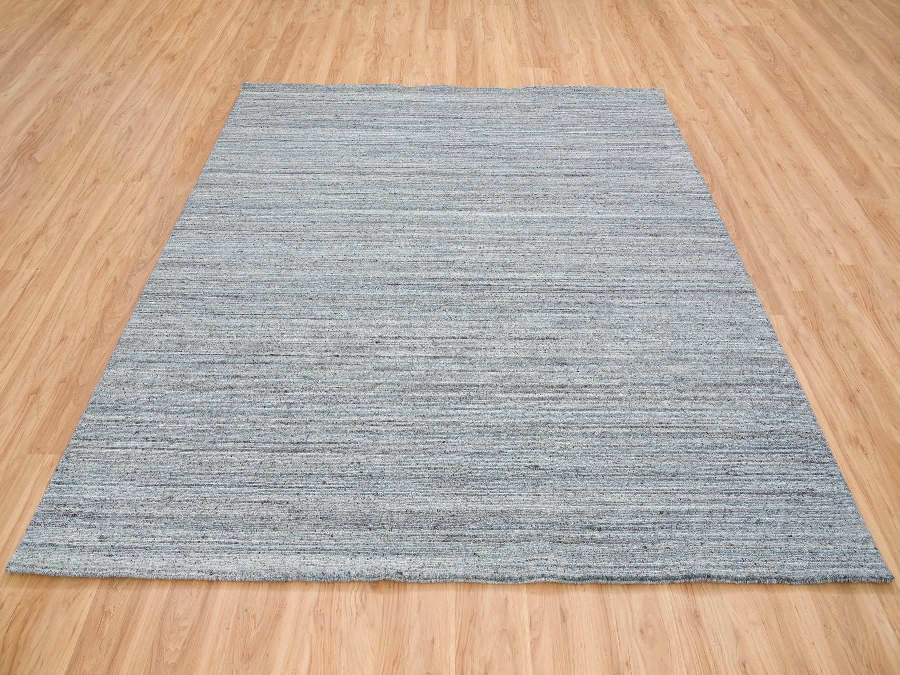 Modern / Contemporary hand-knotted wool rug in Gray, 8'1" x 8'1" — SKU O065561 (view 2)