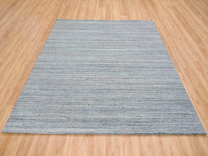 Modern / Contemporary hand-knotted wool rug in Gray, 8'1" x 8'1" — SKU O065561 (view 2)