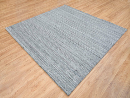 Modern / Contemporary hand-knotted wool rug in Gray, 8'1" x 8'1" — SKU O065561 (view 3)