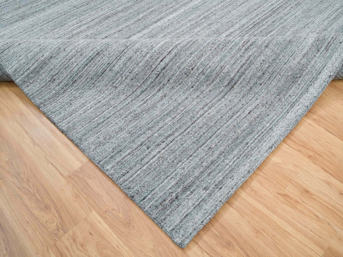 Modern / Contemporary hand-knotted wool rug in Gray, 8'1" x 8'1" — SKU O065561 (view 6)