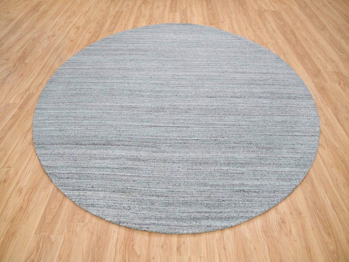 Modern / Contemporary hand-knotted wool rug in Gray, 10'1" x 10'1" — SKU O065563 (view 2)
