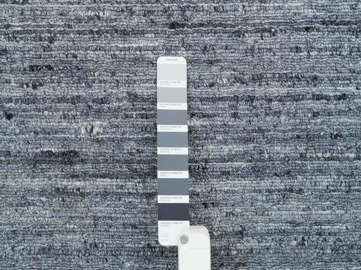 Modern / Contemporary hand-knotted wool rug in Gray, 10' x 10' — SKU O065564 (view 7)