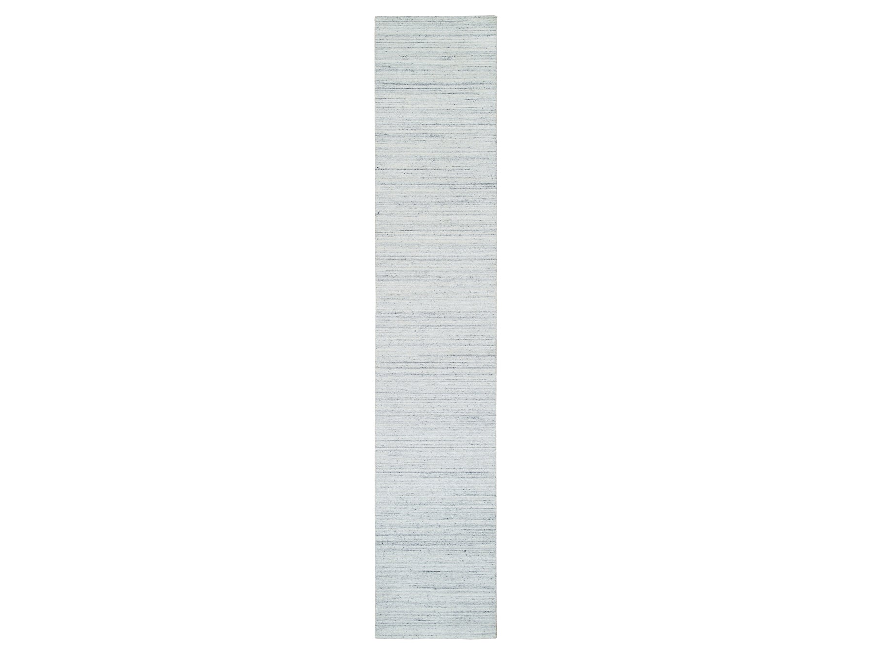 Ivory 2'8" x 14'0" Modern / Contemporary Handloom Wool Rug - Sku: O065569