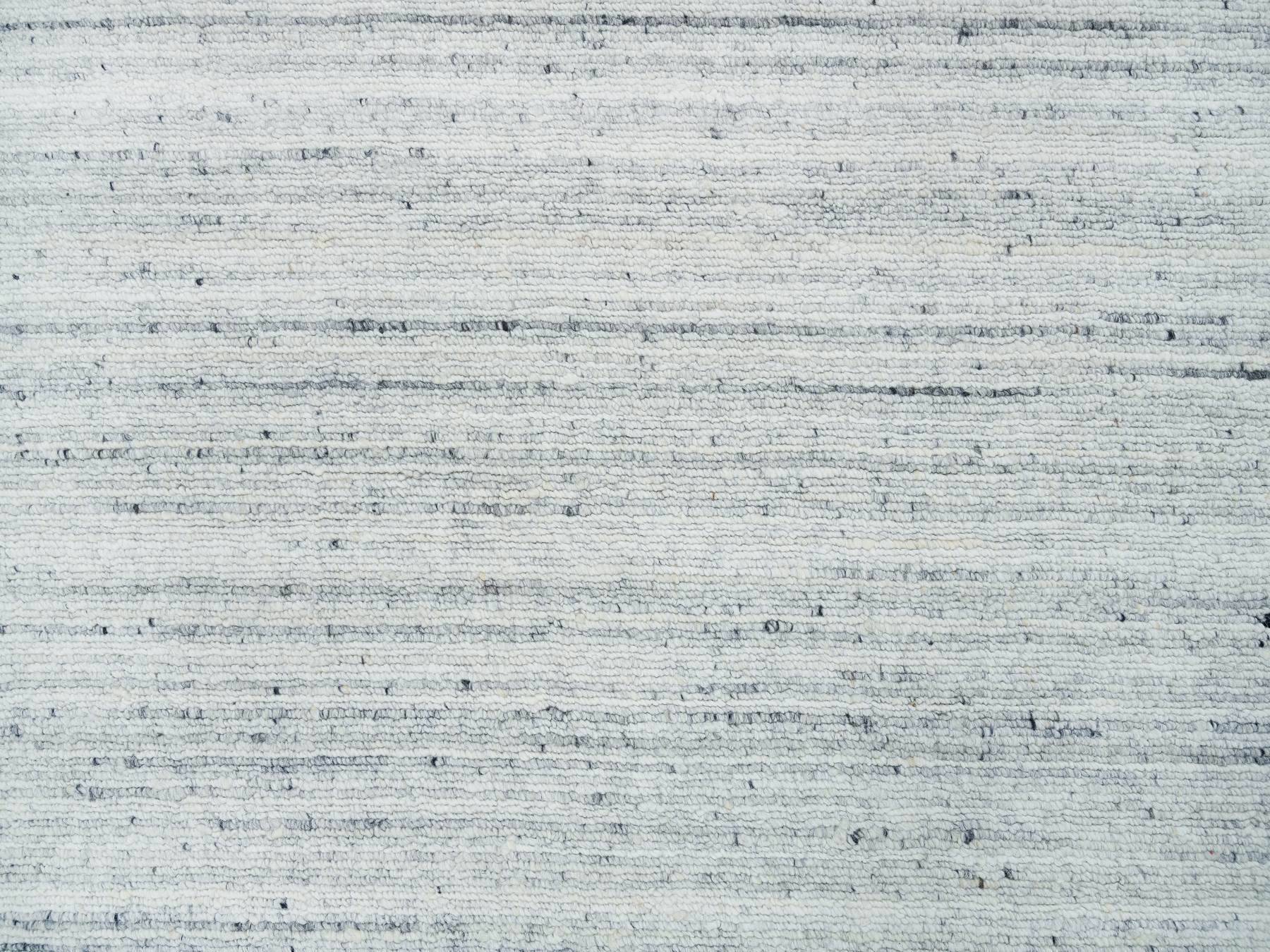 Modern / Contemporary hand-knotted wool runner in Ivory, 2'8" x 14' — SKU O065569 (view 5)