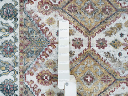 Ivory 2'7" x 18'0" Tribal Hand knotted Wool Rug - Sku: O065610