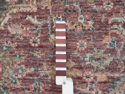 Heriz Tribal & Geometric hand-knotted wool rug in Red & Gray, 8' x 8' — SKU O065612 (view 7)
