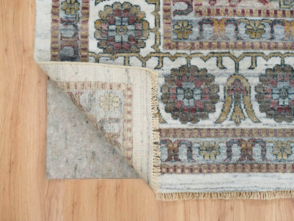 Shiraz Tribal & Geometric hand-knotted wool rug in Ivory, 12' x 17'10" — SKU O065621 (view 4)