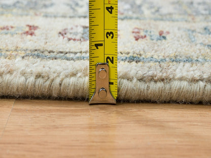 Tribal & Geometric hand-knotted wool runner in Ivory, 2'7" x 11'10" — SKU O065634 (view 7)
