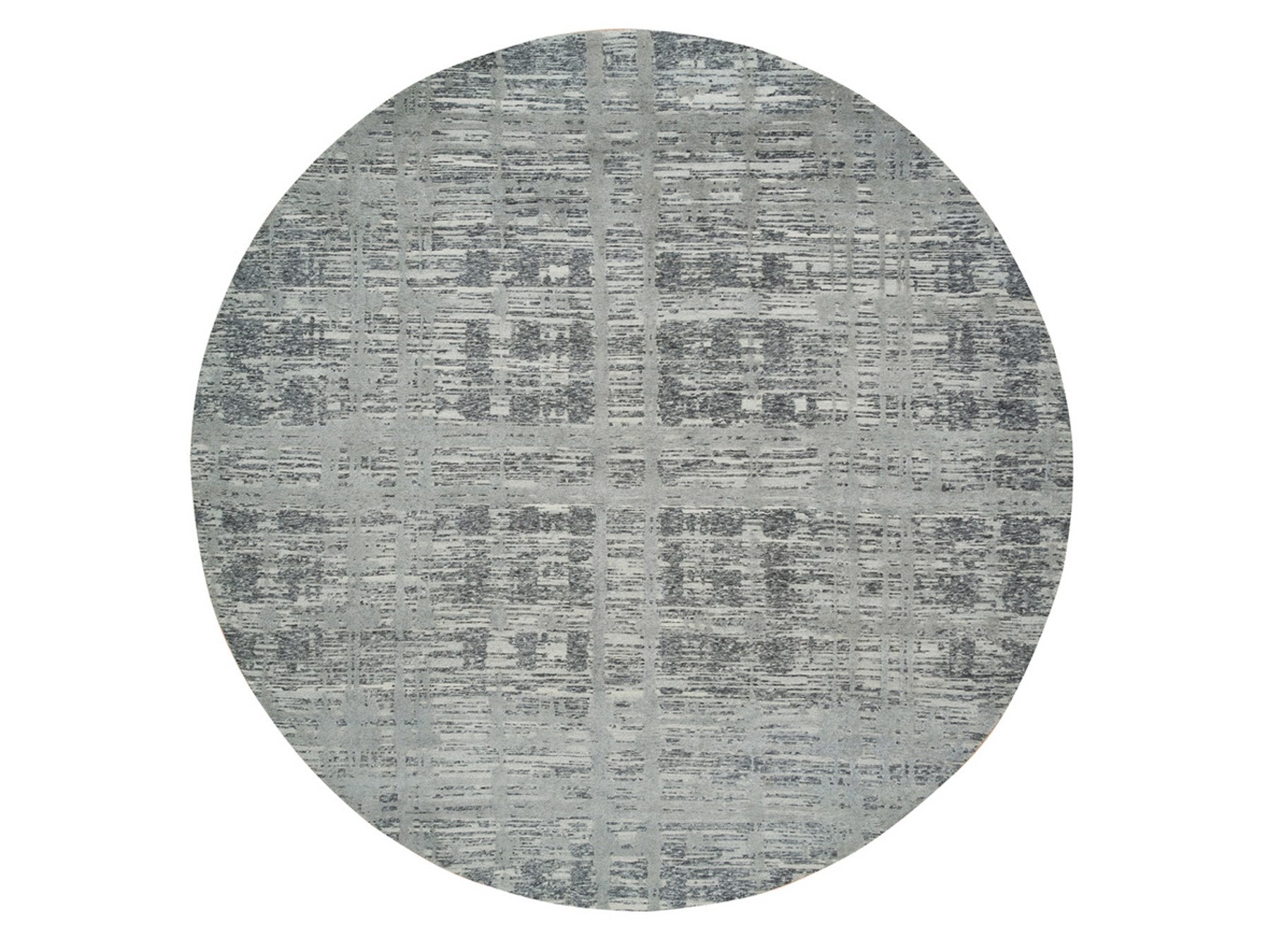 Modern / Contemporary hand-knotted wool rug in Gray, 10'1" x 10'1" — SKU O065640