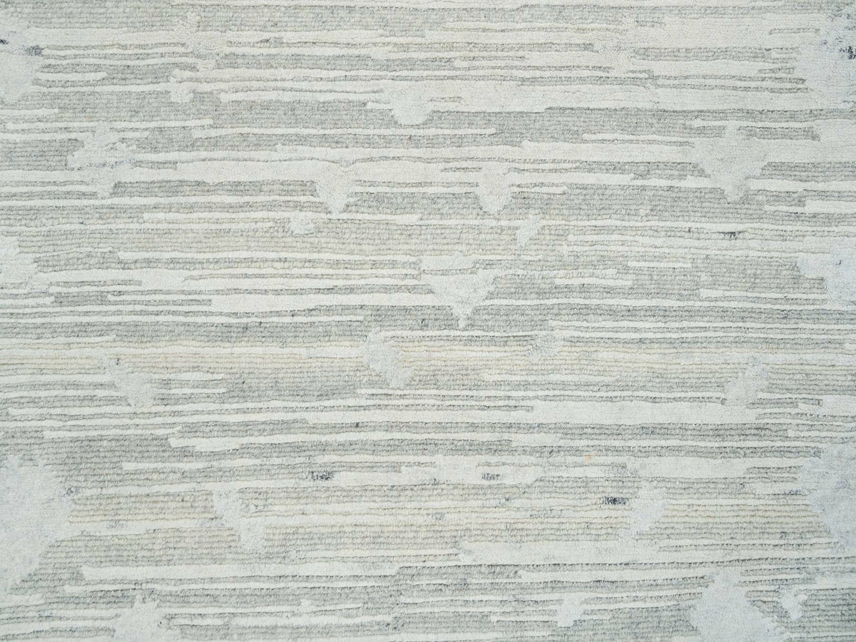 Modern / Contemporary hand-knotted wool runner in Gray, 2'6" x 16' — SKU O065644 (view 5)