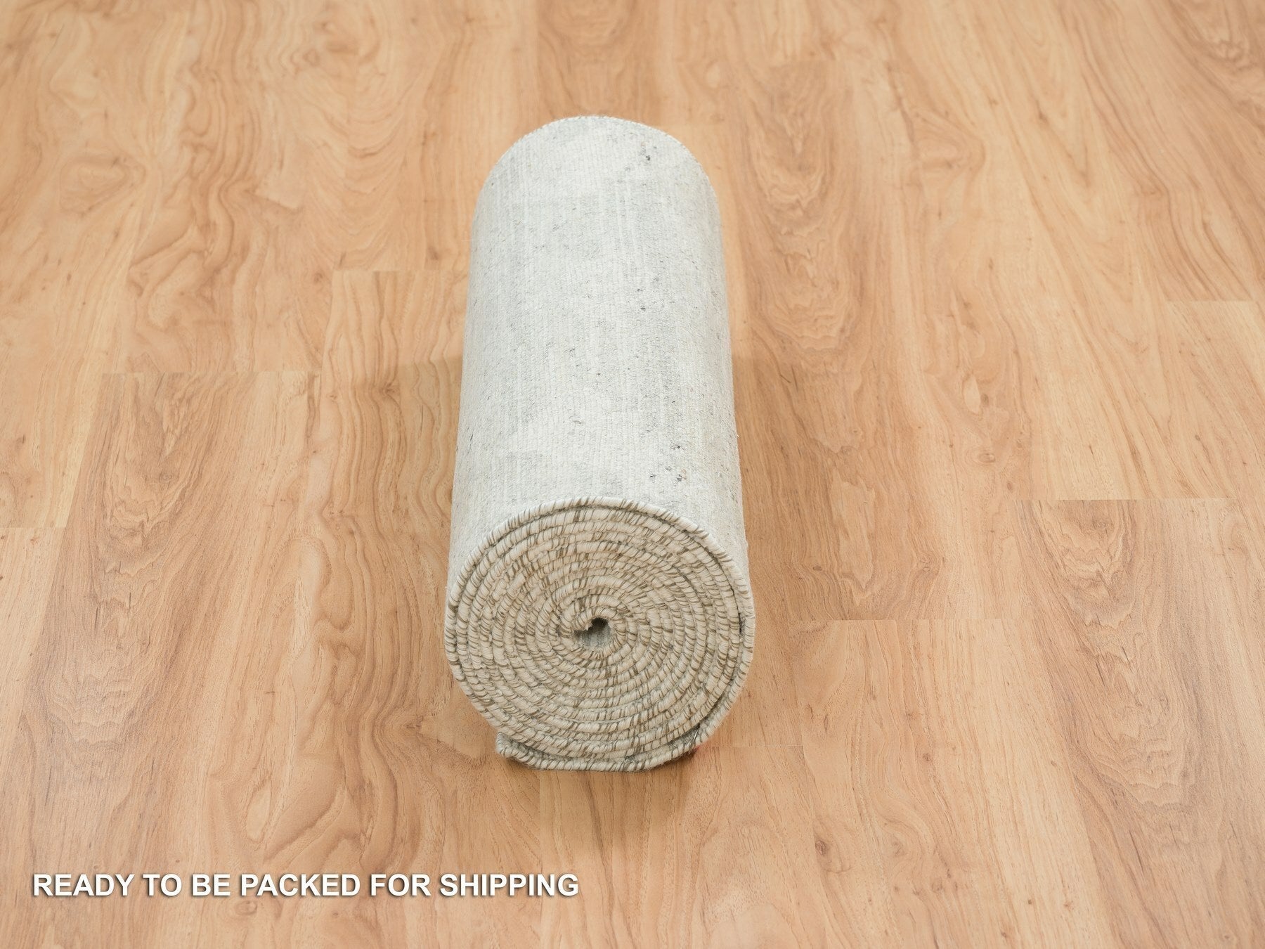 Modern / Contemporary hand-knotted wool runner in Gray, 2'6" x 16' — SKU O065644 (view 6)
