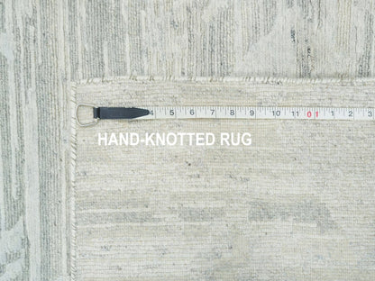 Modern / Contemporary hand-knotted wool runner in Gray, 2'6" x 16' — SKU O065644 (view 8)