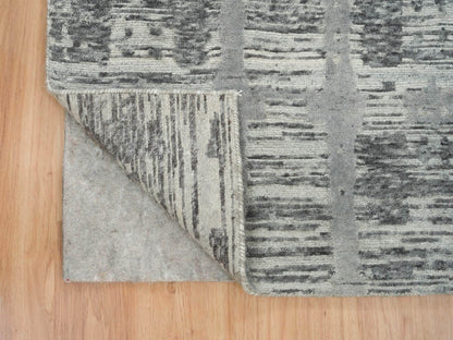 Modern / Contemporary hand-knotted wool runner in Gray, 2'7" x 27'10" — SKU O065648 (view 3)