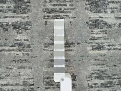 Modern / Contemporary hand-knotted wool runner in Gray, 2'7" x 27'10" — SKU O065648 (view 4)